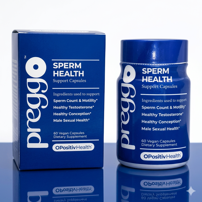 Preggo Sperm Health 60 capsulas, caja y frasco