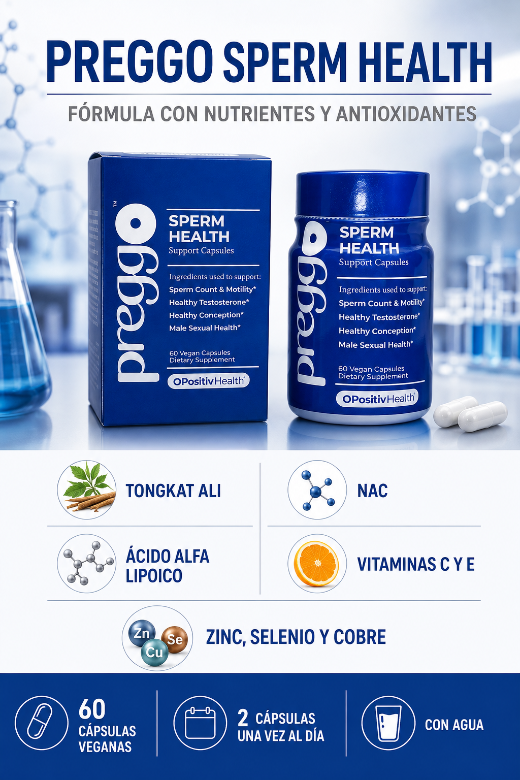 Preggo Sperm Health, presentacion del producto