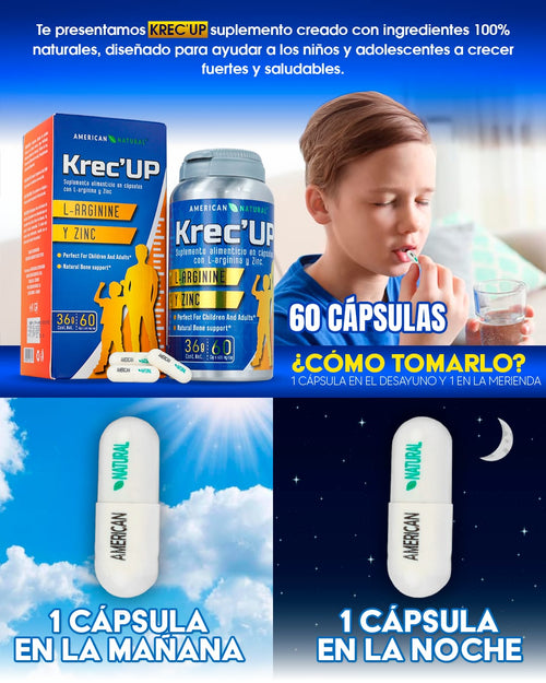 KREC UP | Crecimiento y Desarrollo - L-Arginina + Zinc