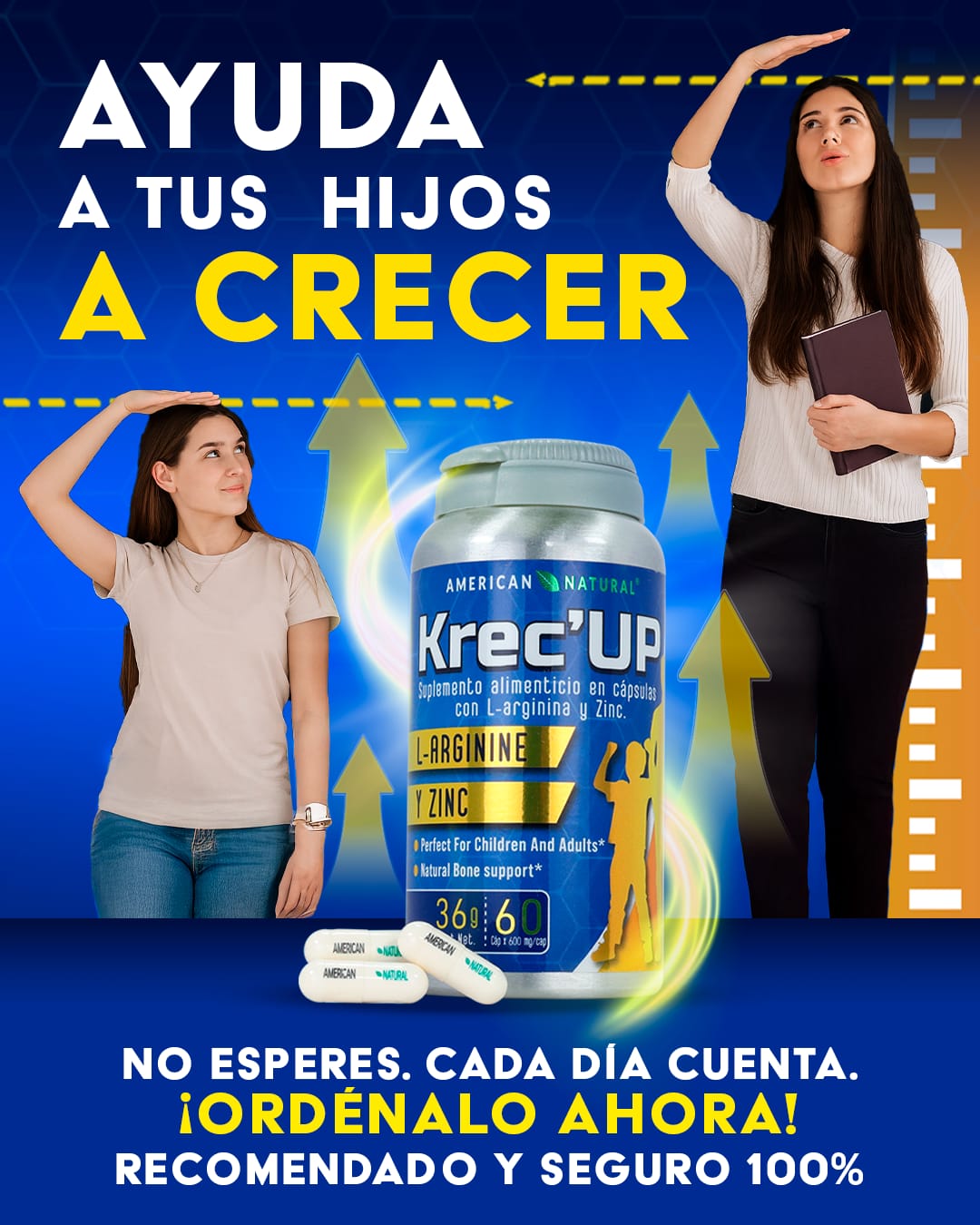 KREC UP | Crecimiento y Desarrollo - L-Arginina + Zinc