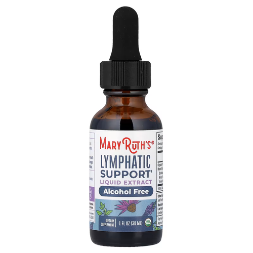 Frasco ámbar con gotero de MaryRuth's Lymphatic Support, extracto líquido sin alcohol, 30 ml